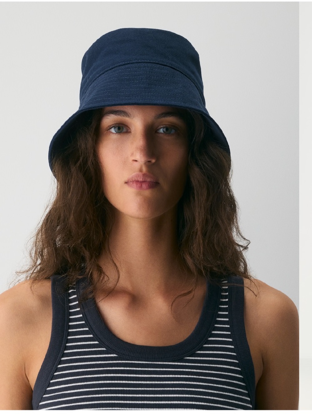 Aritzia Deep Navy Cotton Bucket Hat